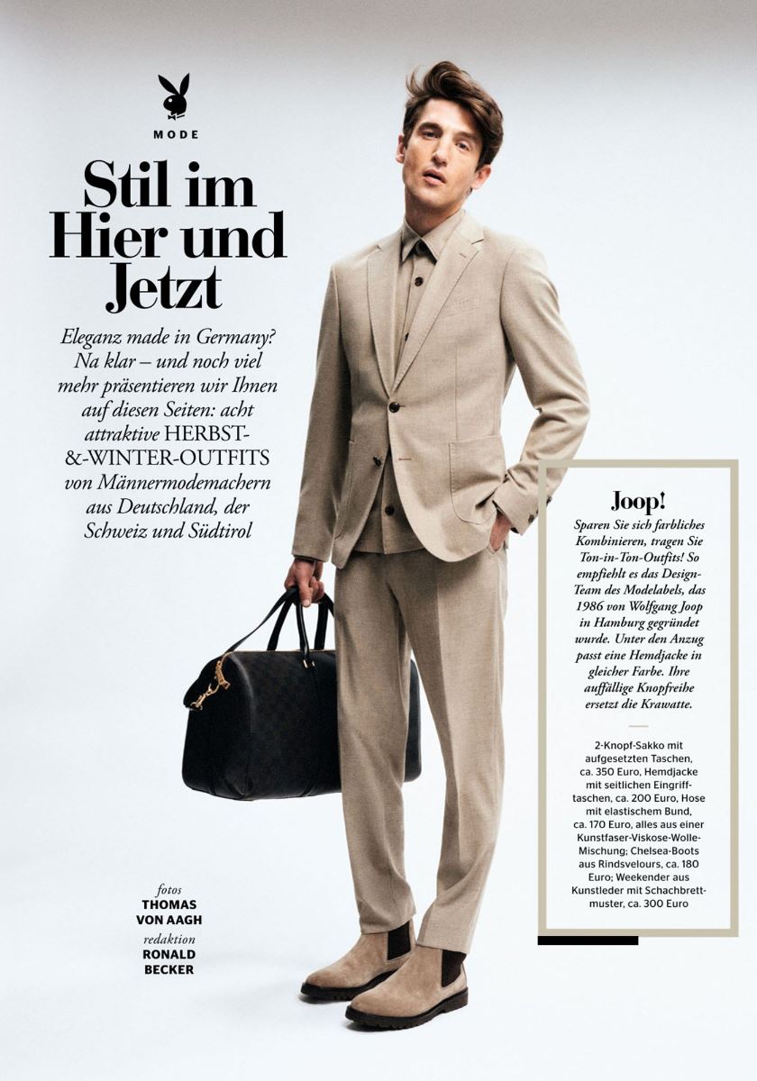 news image - Playboy Menswear Trends Fall/Winter 2026/2027y Thomas von Aagh styling Ronald becker hair/makeup Evangelos Tzimikas